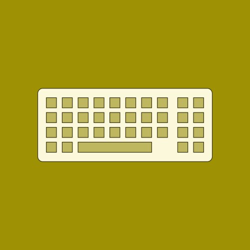 Flat icon on background computer keyboard vector image