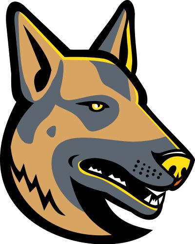 German Shepherd Head Mascot Vector Image