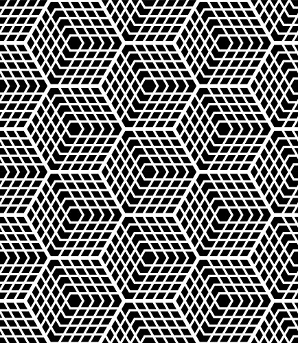 Seamless black and white halftone geometric Vector Image