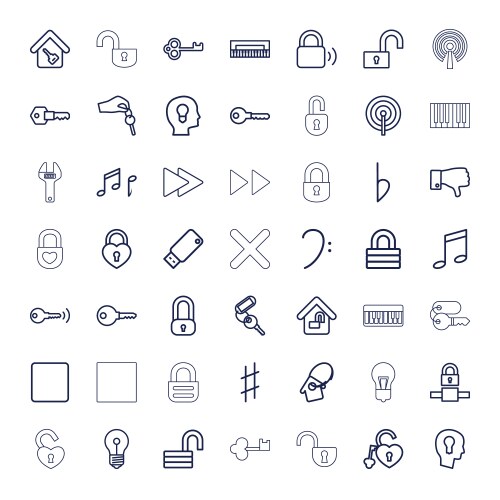 25 key icons (36854371) – Free Vector | VectorStock