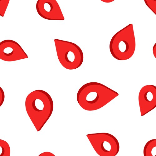 3d map pointer icon seamless pattern background vector image