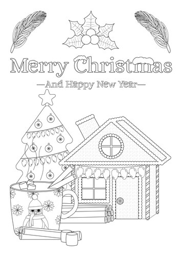 Tree House Coloring Page Vector Images (over 1,100)
