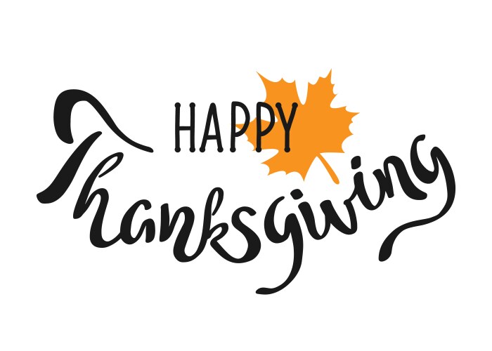 Happy thanksgiving modern brush calligraphy Vector Image