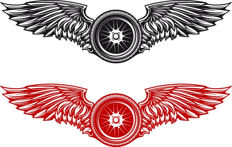 Winged wheel Vector Images & Graphics for Commercial Use | VectorStock