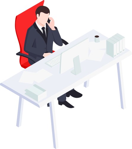 businessman isometric icon vector image