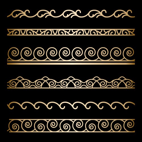 Set of antique greek borders Royalty Free Vector Image