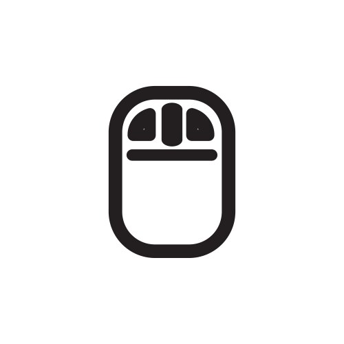 Mouse icon design line style part 9 push all vektorbild
