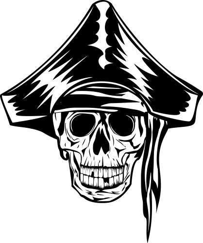 Pirate with bandana and hat Vector Image