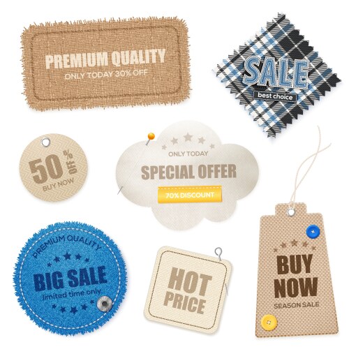 Cosmetics label set Royalty Free Vector Image - VectorStock
