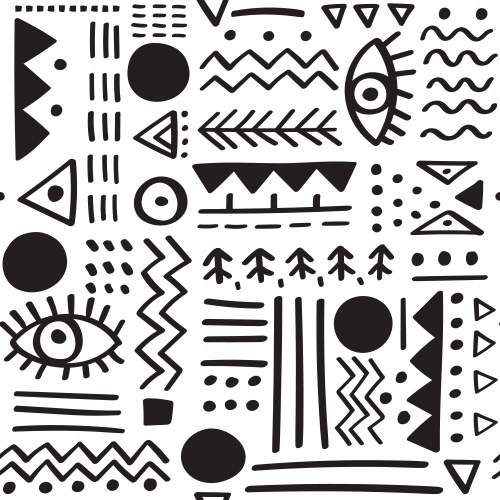 Seamless ethnic pattern ancient abstract texture Vector Image