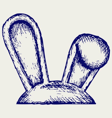 Easter bunny ears Royalty Free Vector Image - VectorStock