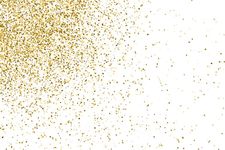 Gold glitter texture isolated on white Vector Image