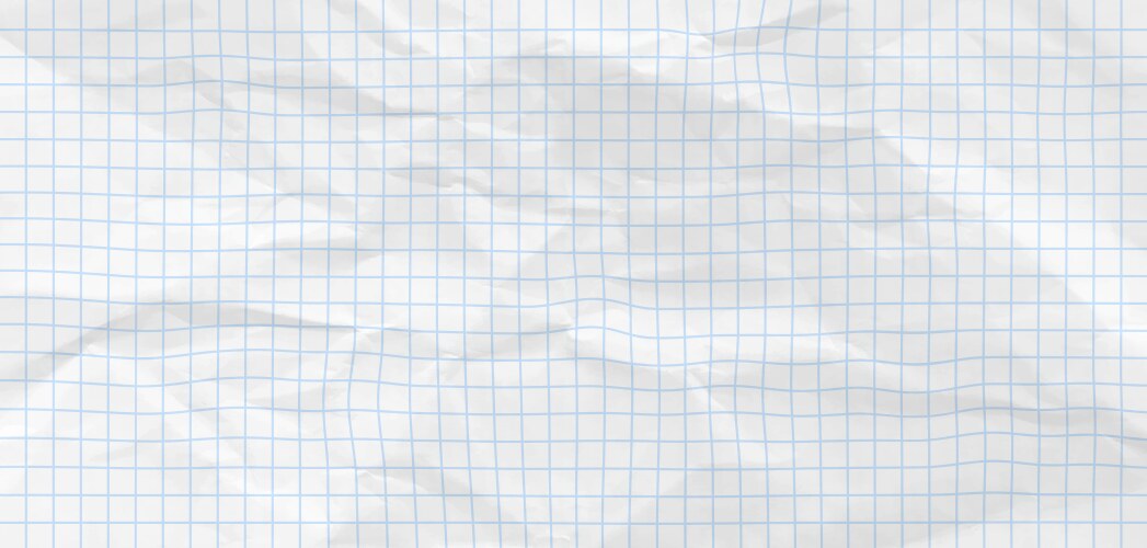 crumpled blue checkered paper texture realistic vector image vector image