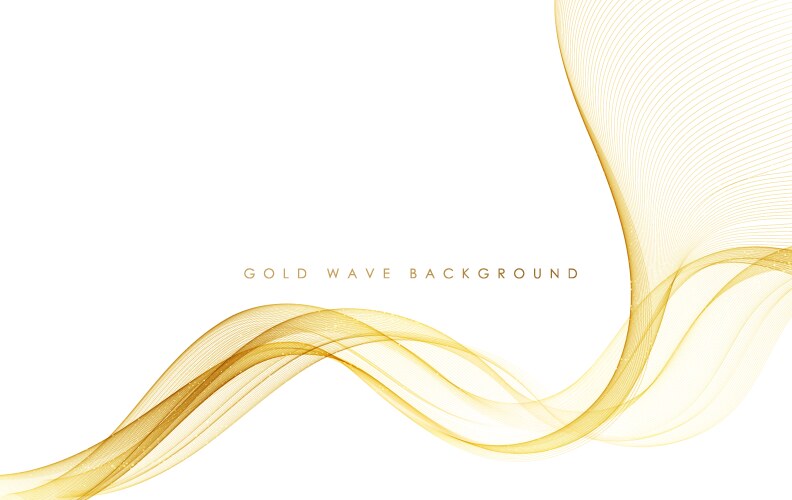 abstract colorful flowing gold wave lines vector image