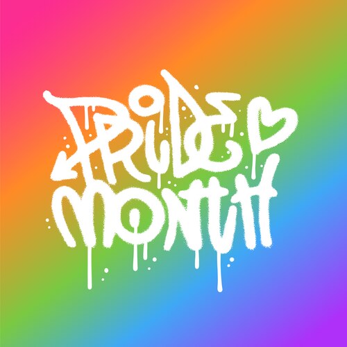 Pride Month Graffiti Banner Vector Image