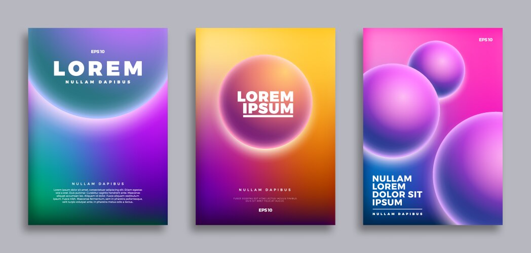 cover page design creative gradients background vector