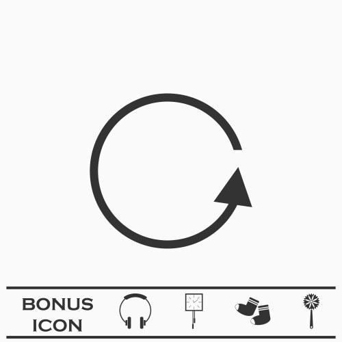 Refresh reload rotation loop icon flat vector image