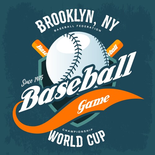 Baseball Shield Logo T-Shirt Vector Image