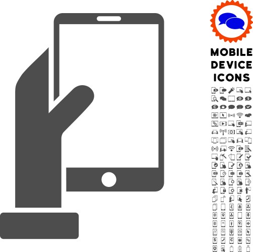 Hand Holding Smartphone Icon Vector Image