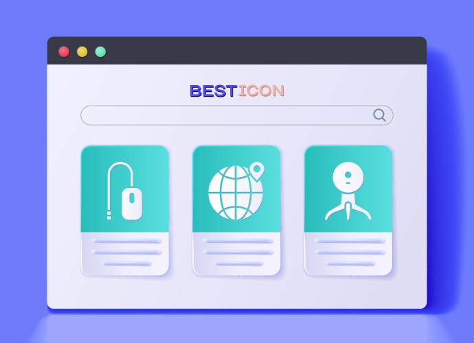 Set location on globe computer mouse and web vector image