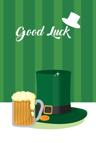 Good luck concept card vector image