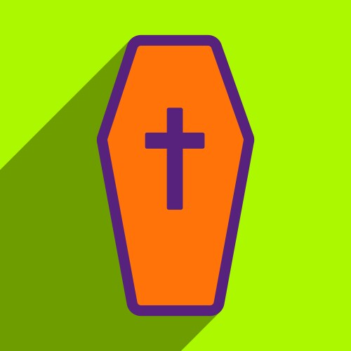Flat with shadow icon and mobile application vector image