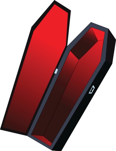 Elegant Black Coffin vector image