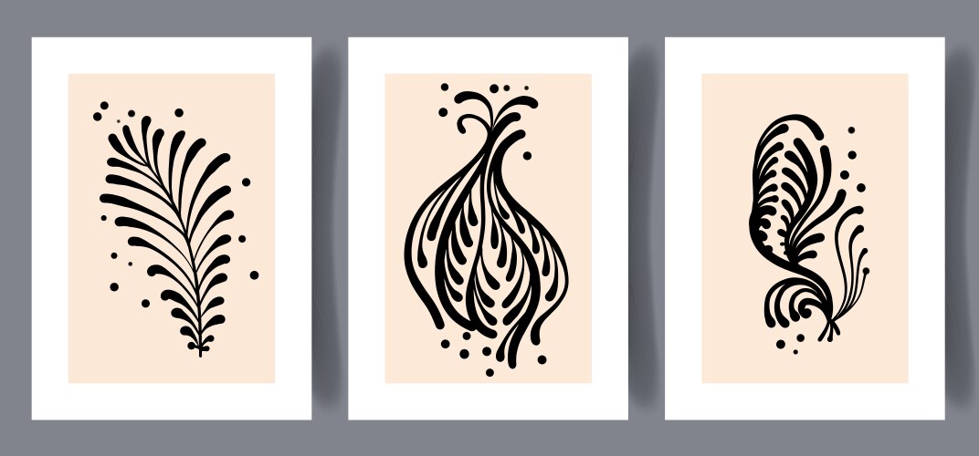 Printable wall art poster set Royalty Free Vector Image
