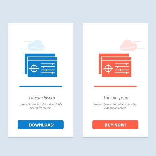 Setting controller target object blue and red vector image