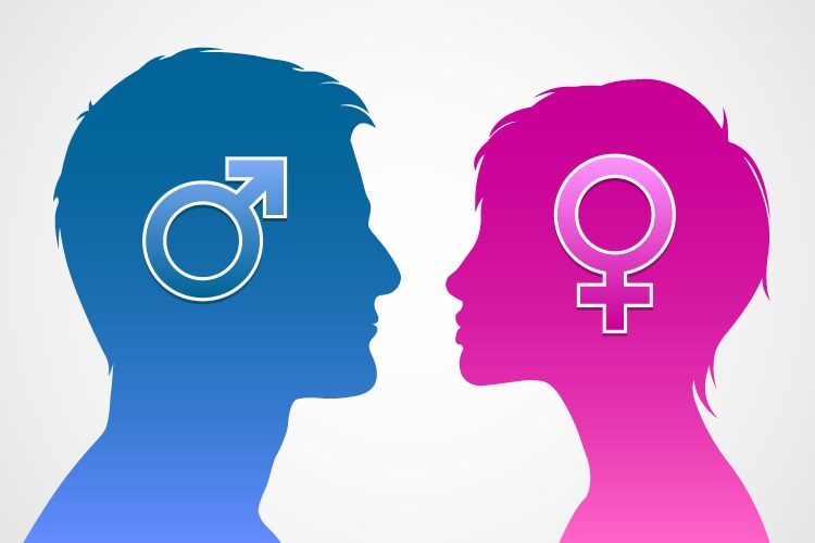 man and woman silhouette vector