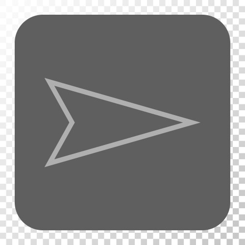 Pointer right rounded square button vector image