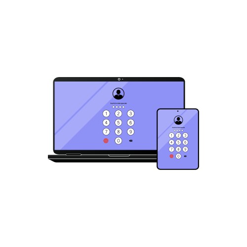 Touch id or enter passcode password interface vector image