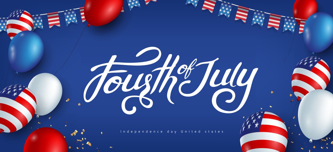 4th of july independence day the usa Royalty Free Vector