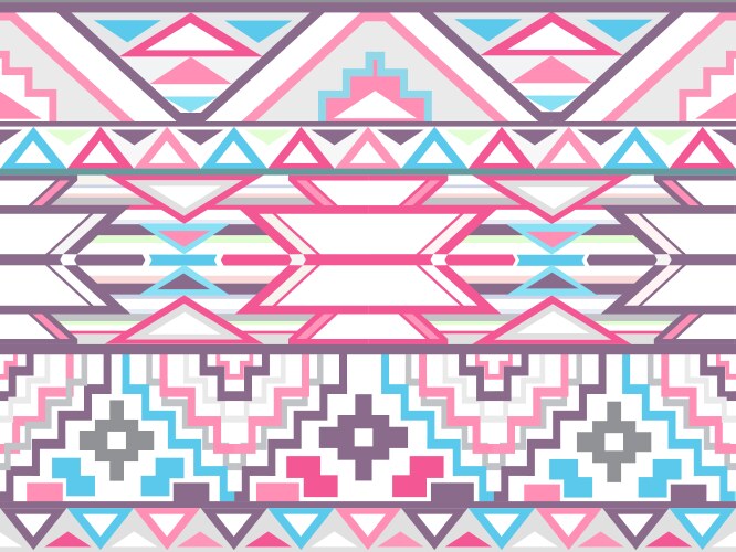 Abstract geometric seamless pattern aztec style Vector Image