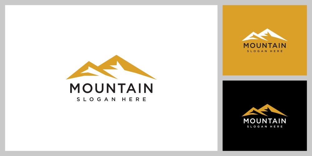 Mountain logo design template Royalty Free Vector Image