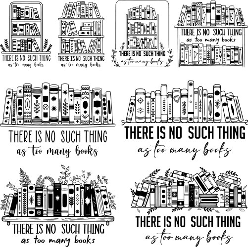 Celestial floral books book lover Vector Image