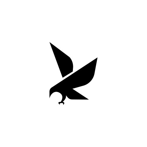 Flying Eagle K Logo Concept Vector Image