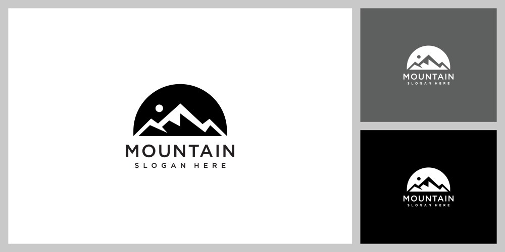 Mountain logo design template Royalty Free Vector Image