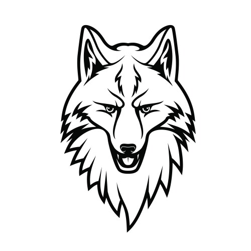 Isolated Fox Head Emblem Vector Image