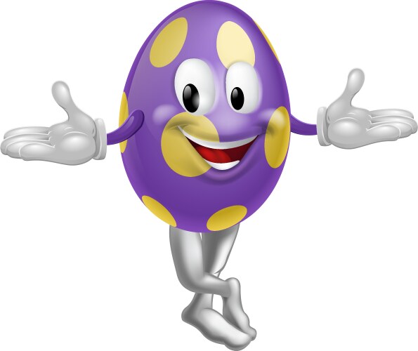 Egg with happy face Royalty Free Vector Image - VectorStock