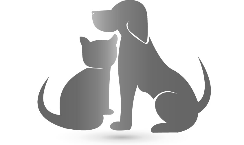 Pet Clinic Icon: Cat & Dog Vector Image