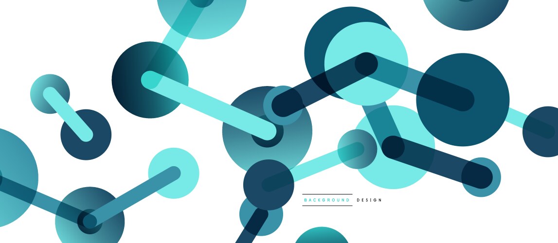 Abstract background round dots connected by lines vector image