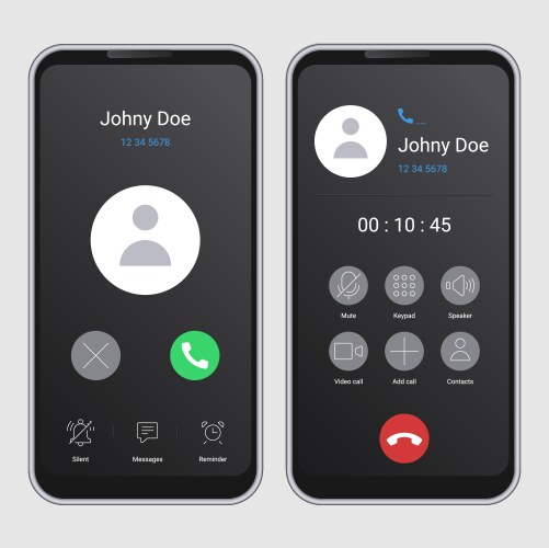 Ios Incoming Call Overlay IOS Incoming Call Screen – Royalty-Free Vector | VectorStock