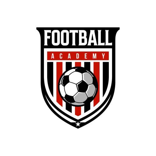 Football academy badge logo design template sport Vector Image
