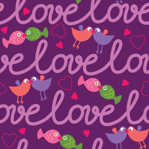 Valentines day seamless pattern with cute hearts Vector Image