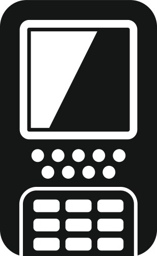 Vintage handheld game console icon vector image