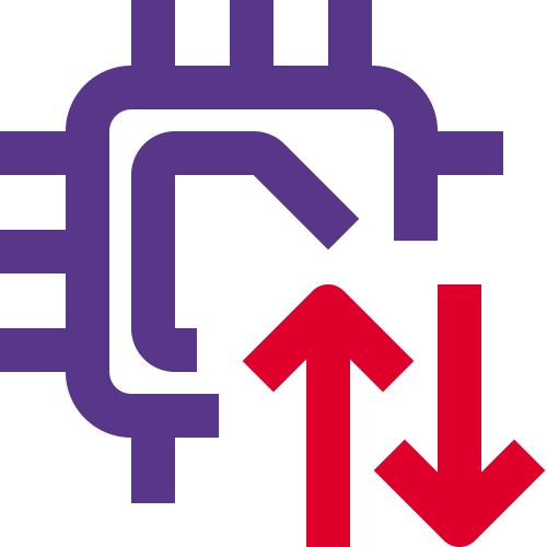 Utilizing a microprocessor to transfer data vektorbild