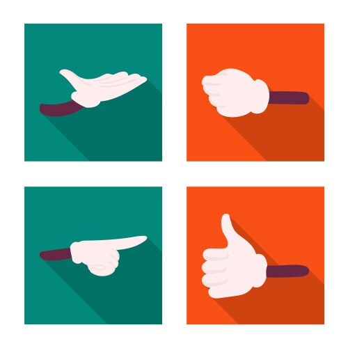 Isolated object animation and gestures sign vector image