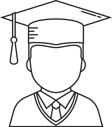 graduation student icon vector image