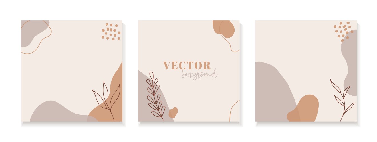 Set abstract floral backgrounds for instagram vector image